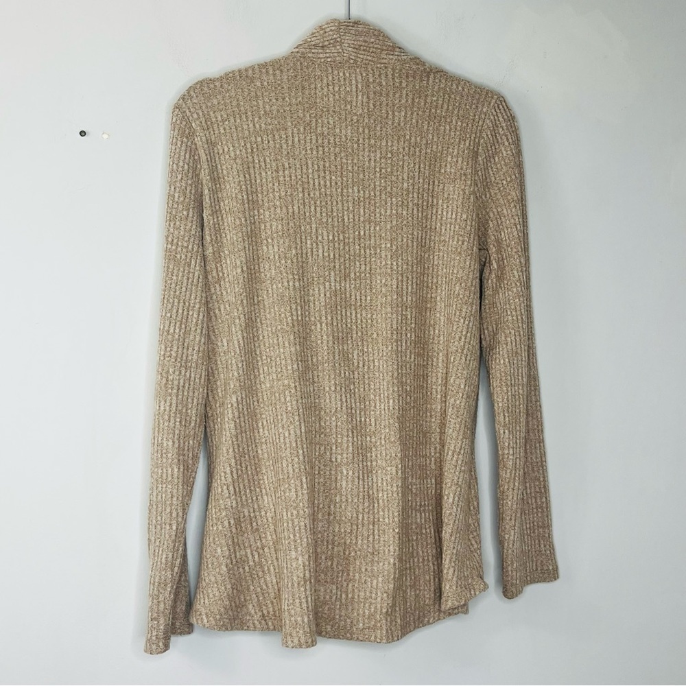 Akemi + Kin Anthropolgie Size Large Surplice Draped Waffle Knit Sweater BSB - Picture 4 of 5